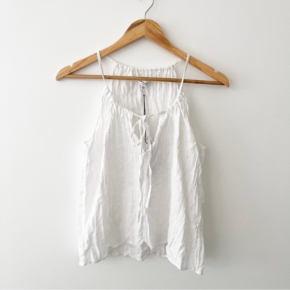 COMMUNITY | NWT Elgin Blouse Linen Cotton White Size XXS Aritzia - Picture 5 of 9